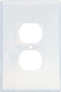 Eaton Wiring Devices 2142W-BOX Receptacle Wallplate, 5-1/4 in L, 3-1/2 in W, 1 -Gang, Thermoset, White, High-Gloss, Pack of 10