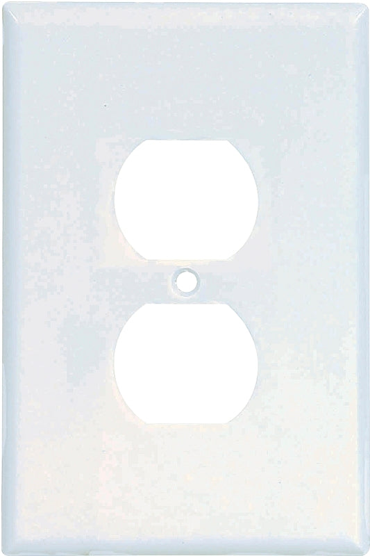 Eaton Wiring Devices 2142W-BOX Receptacle Wallplate, 5-1/4 in L, 3-1/2 in W, 1 -Gang, Thermoset, White, High-Gloss, Pack of 10