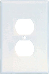 Eaton Wiring Devices 2142W-BOX Receptacle Wallplate, 5-1/4 in L, 3-1/2 in W, 1 -Gang, Thermoset, White, High-Gloss, Pack of 10