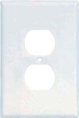 Eaton Wiring Devices 2142W-BOX Receptacle Wallplate, 5-1/4 in L, 3-1/2 in W, 1 -Gang, Thermoset, White, High-Gloss, Pack of 10