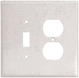 Eaton Wiring Devices 2148W-BOX Combination Wallplate, 4-1/2 in L, 4-9/16 in W, Oversize, 2-Gang, Thermoset, White, Pack of 10