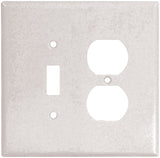 Eaton Wiring Devices 2148W-BOX Combination Wallplate, 4-1/2 in L, 4-9/16 in W, Oversize, 2-Gang, Thermoset, White, Pack of 10