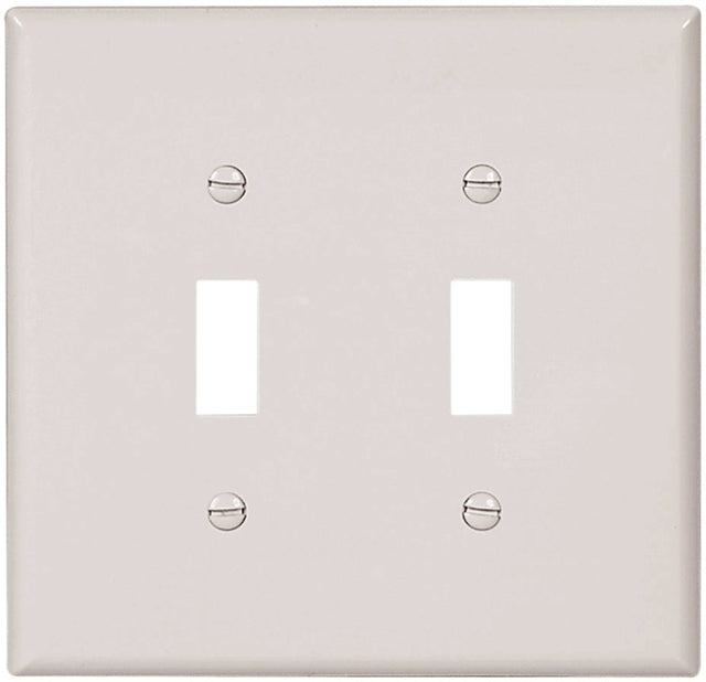 Eaton Wiring Devices 2149W-BOX Wallplate, 5-1/4 in L, 5.31 in W, 2 -Gang, Thermoset, White, Pack of 10