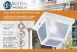 Boston Harbor 6276WH-3L Porch Light, 120 V, 60 W, Steel Fixture, White Fixture