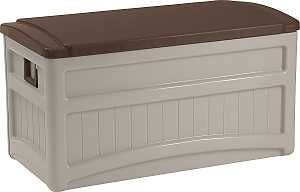 Suncast DB8000B Deck Box, 46 in W, 22 in D, 23 in H, Resin, Light Taupe