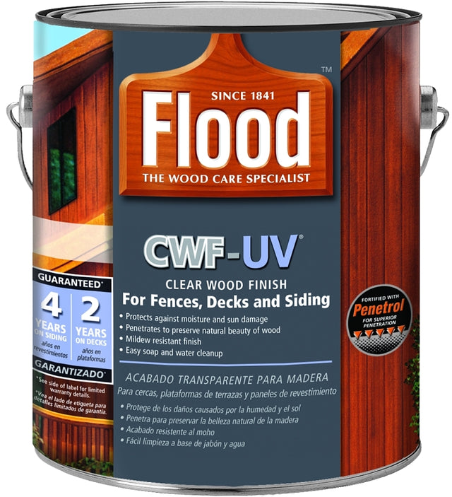 Flood CWF-UV FLD520-01 Wood Finish, Brown, Liquid, 1 gal, Pack of 4