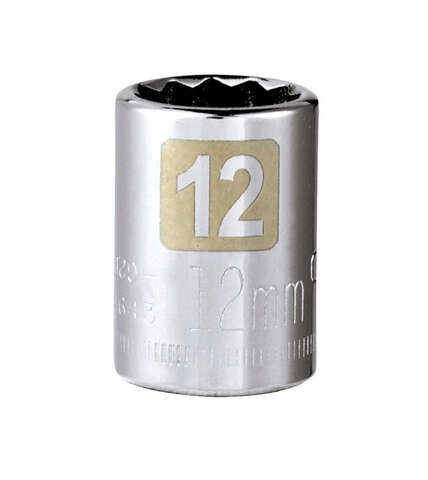 Craftsman 12 mm X 3/8 in. drive Metric 12 Point Standard Socket 1 pc