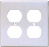 Eaton Wiring Devices 2150W-BOX Receptacle Wallplate, 4-1/2 in L, 4-9/16 in W, 2 -Gang, Thermoset, White, Pack of 10