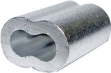 Campbell 7670814 Cable Ferrule, For: 3/32 in Rope, 3/32 in Dia Cable, Aluminum, 50/PK