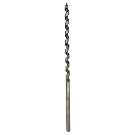 Irwin 49904 Power Drill Auger Bit, 1/4 in Dia, 7-1/2 in OAL, Solid Center Flute, 1-Flute, 7/32 in Dia Shank, Hex Shank