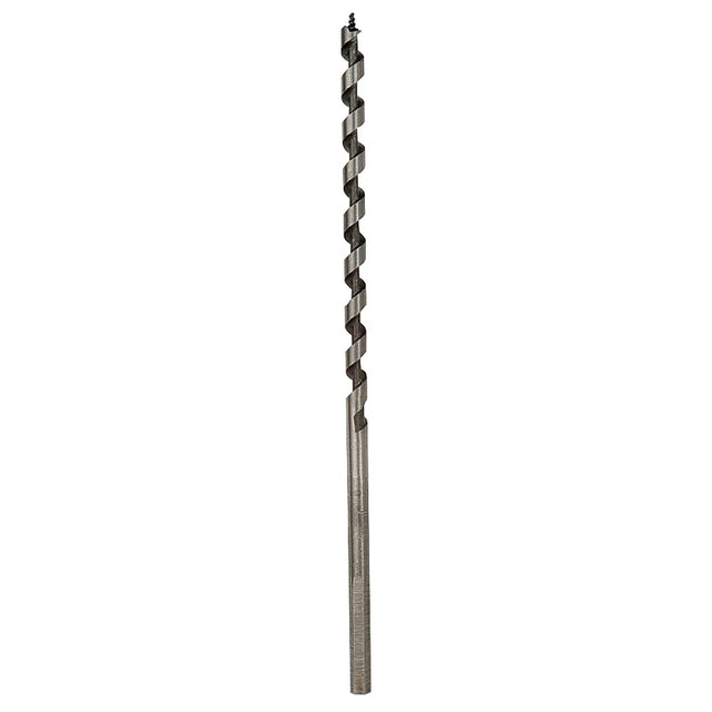 Irwin 49904 Power Drill Auger Bit, 1/4 in Dia, 7-1/2 in OAL, Solid Center Flute, 1-Flute, 7/32 in Dia Shank, Hex Shank