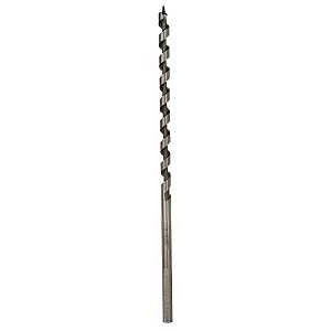 Irwin 49904 Power Drill Auger Bit, 1/4 in Dia, 7-1/2 in OAL, Solid Center Flute, 1-Flute, 7/32 in Dia Shank, Hex Shank