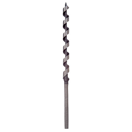 Irwin 49906 Power Drill Auger Bit, 3/8 in Dia, 7-1/2 in OAL, Solid Center Flute, 1-Flute, 7/32 in Dia Shank, Hex Shank