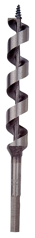 Irwin 49912 Power Drill Auger Bit, 3/4 in Dia, 7-1/2 in OAL, Solid Center Flute, 1-Flute, 5/16 in Dia Shank, Hex Shank