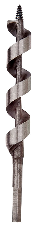 Irwin 49914 Power Drill Auger Bit, 7/8 in Dia, 7-1/2 in OAL, Solid Center Flute, 1-Flute, 5/16 in Dia Shank, Hex Shank