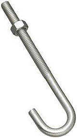 National Hardware 2195BC Series N232-926 J-Bolt, 5/16 in Thread, 3 in L Thread, 5 in L, 160 lb Working Load, Steel, Zinc, Pack of 10