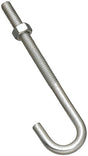 National Hardware 2195BC Series N232-926 J-Bolt, 5/16 in Thread, 3 in L Thread, 5 in L, 160 lb Working Load, Steel, Zinc, Pack of 10