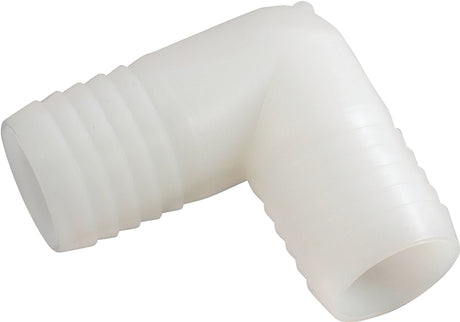 Anderson Metals 53765-04 Hose Elbow, 90 deg Angle, 1/4 in, Barb, Nylon, Pack of 10
