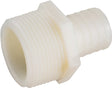 Anderson Metals 53701-1212 Hose Adapter, 3/4 in, Barb, 3/4 in, MIP, 150 psi Pressure, Nylon, Pack of 5