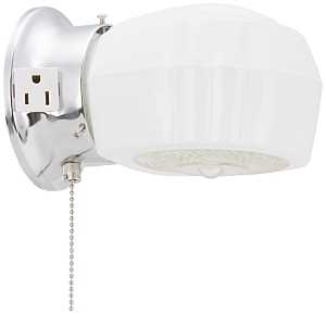 Boston Harbor W39CH01LS-34473L Bracket Wall Light Fixture, 60 W, 1-Lamp, A19 or CFL Lamp, Steel Fixture, Chrome Fixture