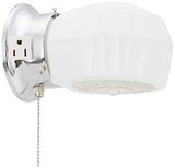 Boston Harbor W39CH01LS-34473L Bracket Wall Light Fixture, 60 W, 1-Lamp, A19 or CFL Lamp, Steel Fixture, Chrome Fixture