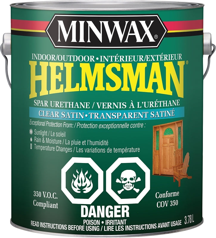 Minwax Helmsman CM1322000 Spar Urethane, Satin, Clear, Liquid, 3.78 L, Pack of 2