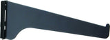 Knape & Vogt 180 BLK 10 Shelf Bracket, 10 in L, Steel, Powder-Coated, Black