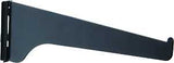 Knape & Vogt 180 BLK 12 Shelf Bracket, 12 in L, Steel, Powder-Coated, Black