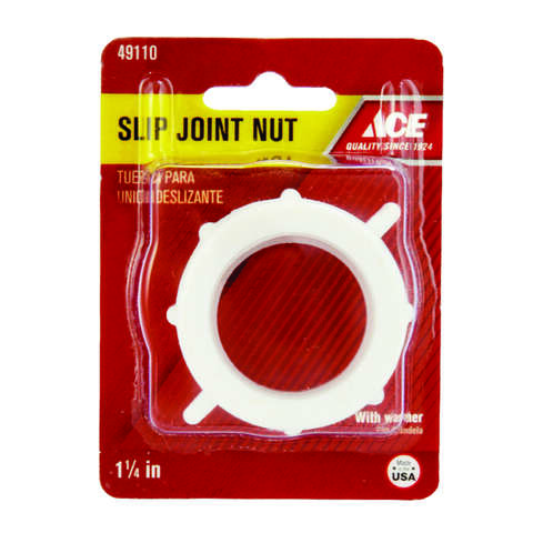 Ace 1-1/4 in. D Plastic Nut