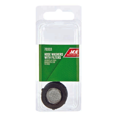 Ace Brass/Rubber Non-Threaded Female Filter Hose Washer, Pack of 12