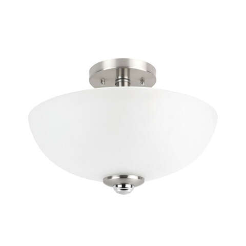 Globe Electric Hudson 8.25 in. H X 13 in. W X 13 in. L Brushed Nickel Ceiling Light