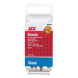 Ace 3/16 in. D X 1/4 in. Steel Rivets Silver 15 pk, Pack of 10