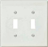 WALL PLATE 2 GANG TGL POLY WHT