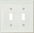 WALL PLATE 2 GANG TGL POLY WHT