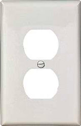 WALL PLATE 1GNG DPLX RECPT WHT, Pack of 25