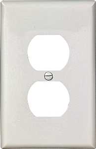 WALL PLATE 1GNG DPLX RECPT WHT, Pack of 25