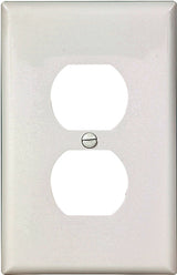 WALL PLATE 1GNG DPLX RECPT WHT, Pack of 25