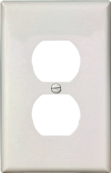 WALL PLATE 1GNG DPLX RECPT WHT, Pack of 25