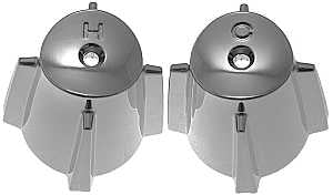Danco 88386 Faucet Handle, Zinc, Chrome Plated, For: Price Pfister Contempra Two Handle Tub/Shower Faucets