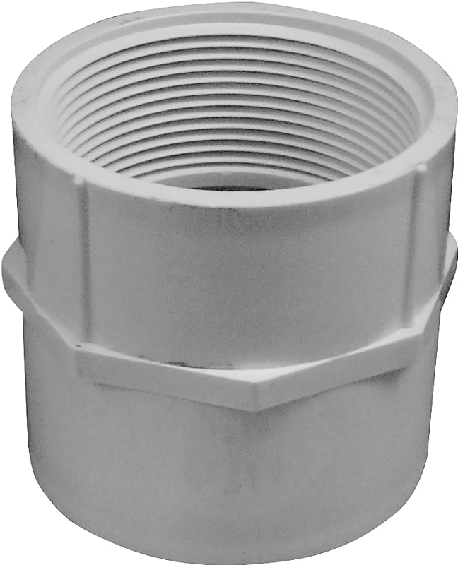 IPEX 035566 Adapter, 3 in, Socket x FNPT, PVC, White, SCH 40 Schedule, 260 psi Pressure