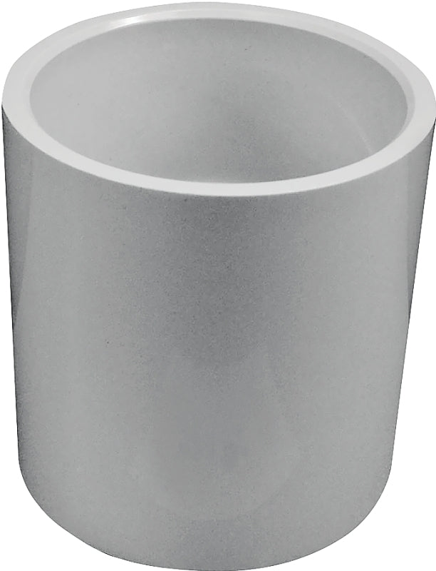 Genova 30130 Pipe Coupling, 3 x 3 in, Slip, PVC, White, SCH 40 Schedule, 450 psi Pressure