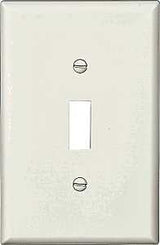 WALL PLATE 1GANG TGL MID WHITE, Pack of 25