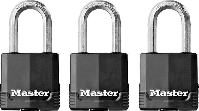Master Lock Magnum Series M115XTRILF Padlock, 1-7/8 in W Body, Keyed Alike Key, 5/16 in Dia Shackle, 1-1/2 in H Shackle