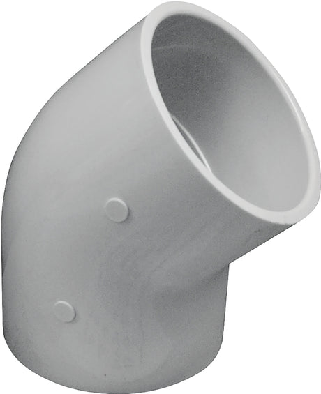IPEX 035487 Elbow, 2-1/2 in, Socket, 45 deg Angle, PVC, White, SCH 40 Schedule, 300 psi Pressure