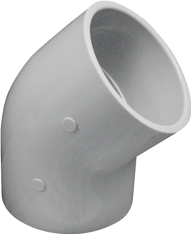 IPEX 035487 Elbow, 2-1/2 in, Socket, 45 deg Angle, PVC, White, SCH 40 Schedule, 300 psi Pressure