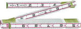 Crescent Lufkin Red End Series 1066DN Engineer's Scale Rule, Regular, 1/10ths, 1/100ths, Feet Graduation, Wood, White