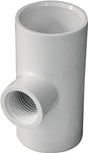 IPEX 435865 Pipe Tee, 1 x 1/2 in, Socket x Socket x FPT, PVC, White, SCH 40 Schedule, 150 psi Pressure