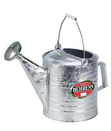 Behrens 210RH Watering Can with Red Wooden Handle, 2.5 gal Can, Steel, Gray, Galvanized