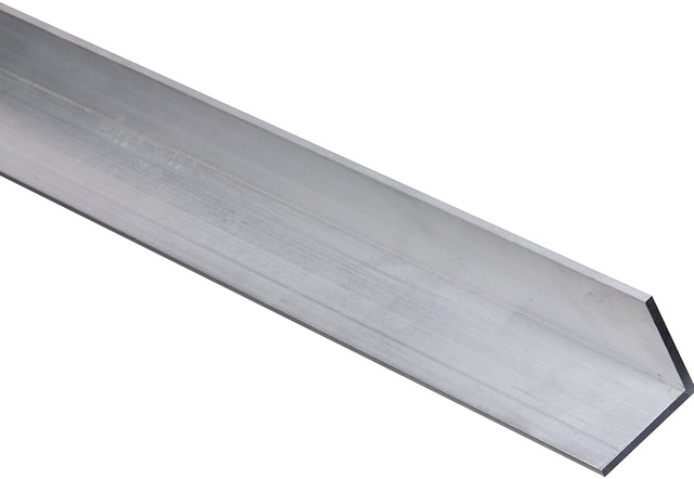 National Hardware 4204BC Series N258-384 Angle Stock, 1-1/2 in L Leg, 96 in L, 1/8 in Thick, Aluminum, Mill