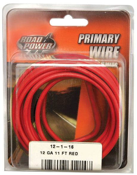 Road Power 55671533/12-1-16 Electrical Wire, 12 AWG Wire, 25/60 V, Copper Conductor, Red Sheath, 11 ft L